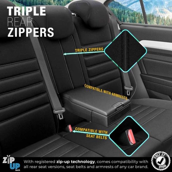 Auto Sitzbezug Set Universal Vorne und Hinten Komfortabel Komplett Set